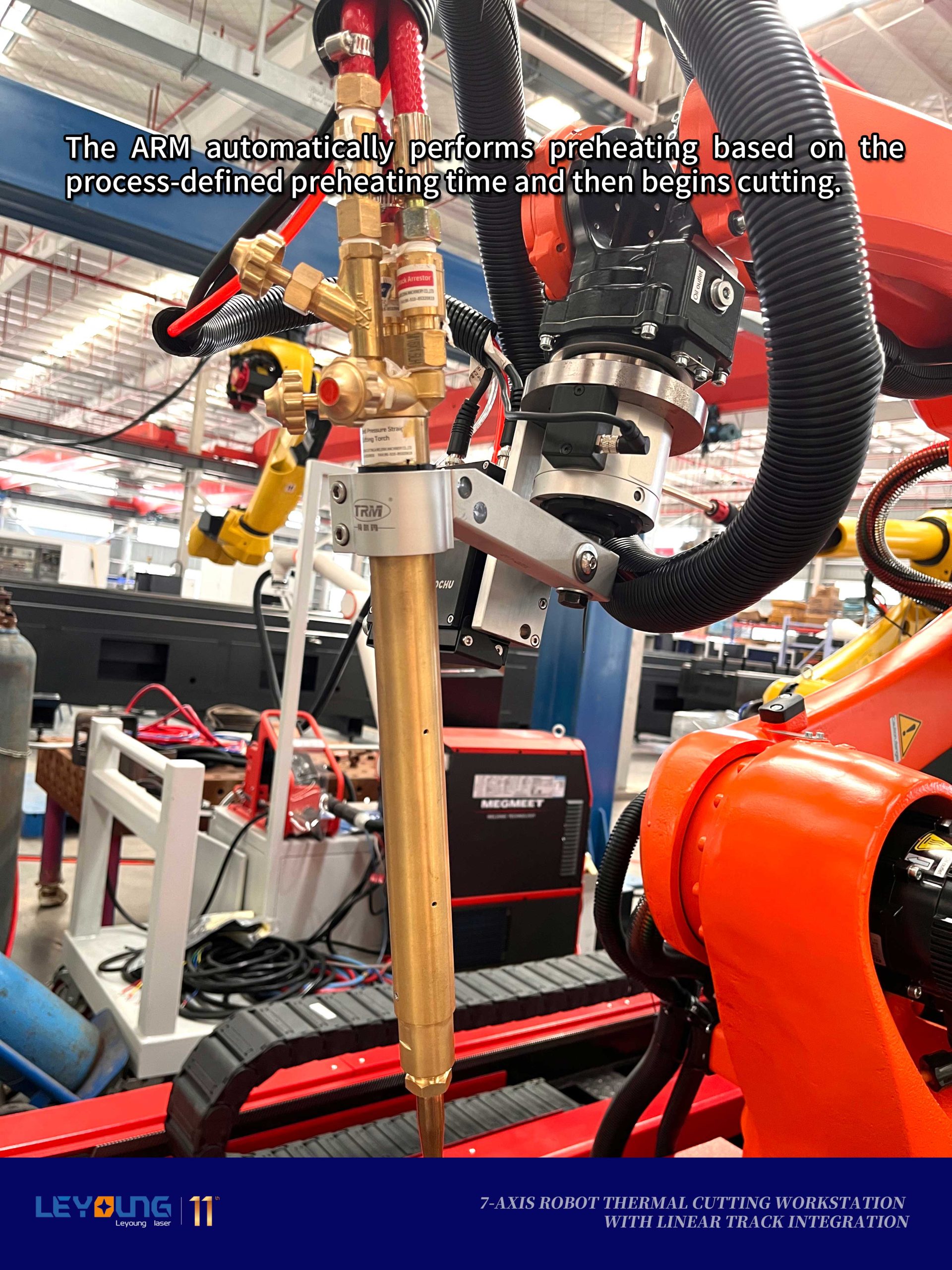 New Product Launch | 7-Axis Floor-Track Collaborative Robotic Oxy-Fuel Cutting Workstation Redefines Flexible Cutting for Heavy Thick Plates-Laser Cutting Machine | LIYANG Laser from China New Product Launch | 7-Axis Floor-Track Collaborative Robotic Oxy-Fuel Cutting Workstation Redefines Flexible Cutting for Heavy Thick Plates-Laser Cutting Machine | LIYANG Laser from China