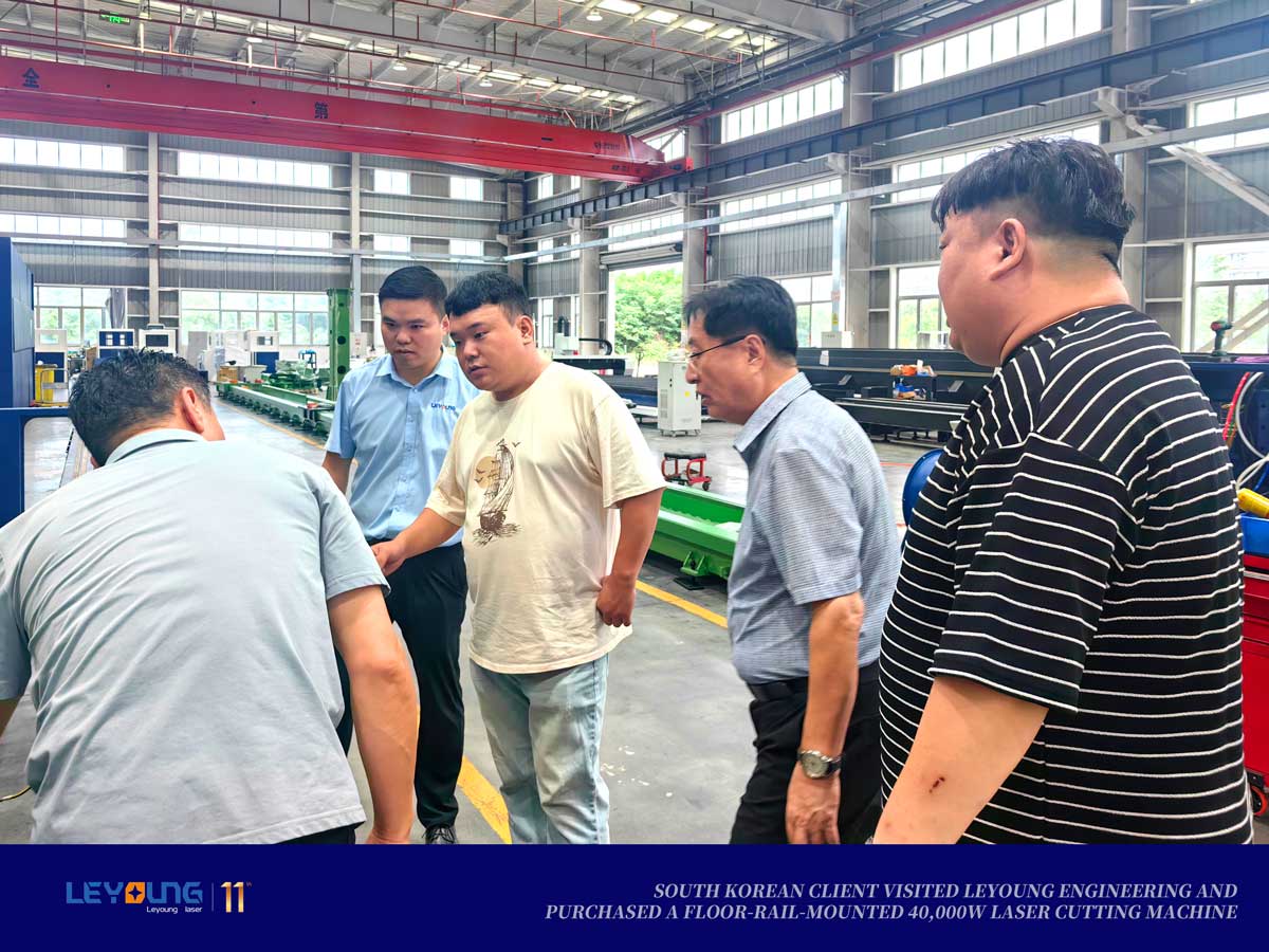 Korean Customer Visits LEYOUNG Engineering Factory and Purchases 40000W Dual Laser Head Shared Ground Rail Laser Cutting Machine-Laser Cutting Machine | LIYANG Laser from China Korean Customer Visits LEYOUNG Engineering Factory and Purchases 40000W Dual Laser Head Shared Ground Rail Laser Cutting Machine-Laser Cutting Machine | LIYANG Laser from China